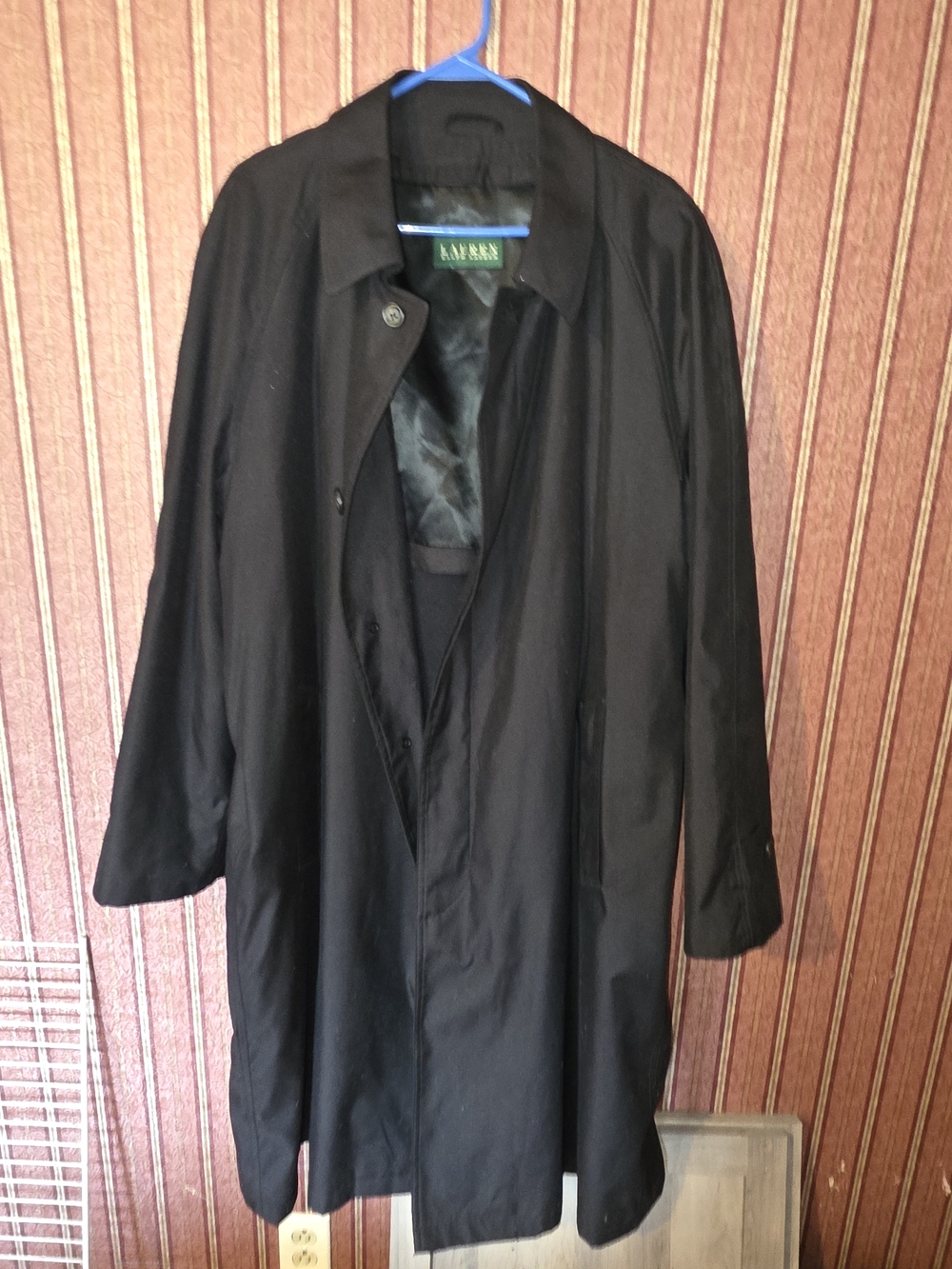 Lauren Ralph Lauren Black Single-Breasted Trench Coat